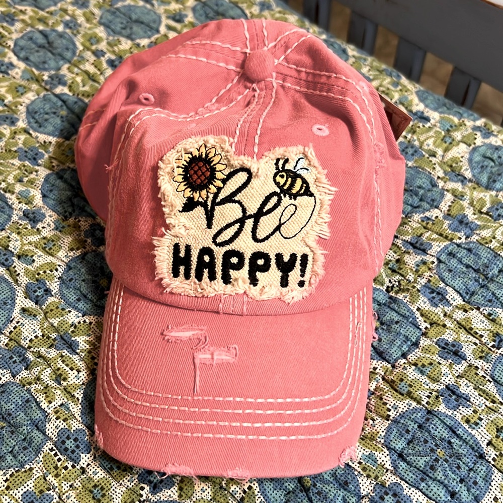 Really cute Be Happy hat